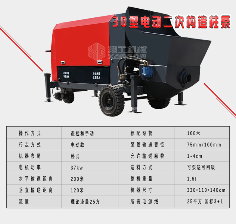 二次構(gòu)造柱專用輸送泵